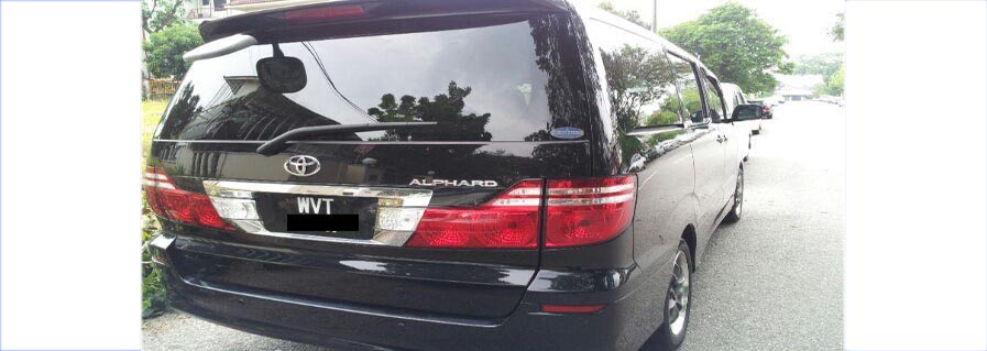 akb Alphard with driver mpv 7 seater